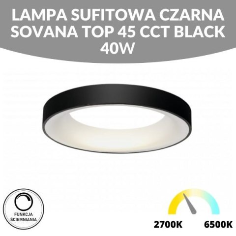 LAMPA SUFITOWA CZARNA SOVANA TOP 45 CCT BLACK 40W LAMPA SUFITOWA CZARNA SOVANA TOP 45 CCT BLACK 40W