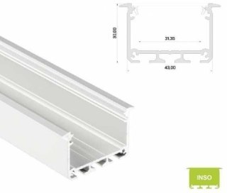 Profil LED aluminiowy Biały Lakierowany - LUMINES Typ Inso 2m