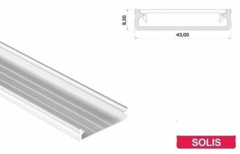 Profil LED aluminiowy - LUMINES Typ Solis Biały lakierowany 1m Profil LED aluminiowy - LUMINES Typ Solis Biały lakierowany 1m