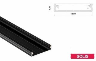 Profil LED aluminiowy - LUMINES Typ Solis Czarny anodowany 2m
