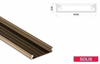 Profil LED aluminiowy - LUMINES Typ Solis Inox anodowany 1m