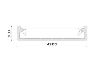 Profil LED aluminiowy - LUMINES Typ Solis Inox anodowany 2m