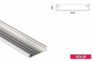 Profil LED aluminiowy - LUMINES Typ Solis Srebrny anodowany 1m