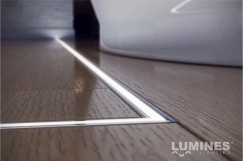 Profil LED podłogowy LUMINES Typ Terra - Biały lakierowany 1m Profil LED podłogowy LUMINES Typ Terra - Biały lakierowany 1m