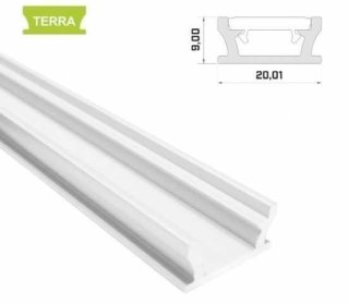Profil LED podłogowy LUMINES Typ Terra - Biały lakierowany 2m