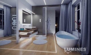Profil LED podłogowy LUMINES Typ Terra - Srebrny anodowany 1m