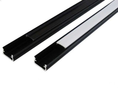 Profil aluminiowy do taśm LED czarny - zewnętrzny typ A LUMINES - 1 metr Profil aluminiowy do taśm LED czarny - zewnętrzny typ A LUMINES - 1 metr