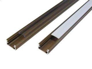 Profil aluminiowy do taśm LED inox - zewnętrzny typ A LUMINES - 1 metr
