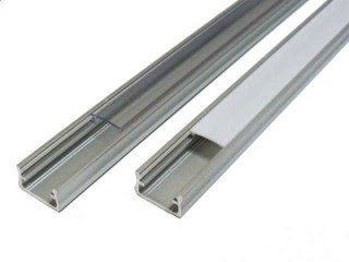 Profil aluminiowy do taśm LED srebrny - zewnętrzny typ A LUMINES - 1 metr