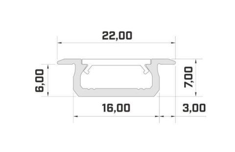 Profil aluminiowy do taśm LED - wpuszczany typ Z LUMINES - czarny - 1 metr Profil aluminiowy do taśm LED - wpuszczany typ Z LUMINES - czarny - 1 metr