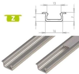 Profil aluminiowy do taśm LED - wpuszczany typ Z LUMINES - srebrny - 1 metr