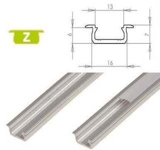 Profil aluminiowy do taśm LED - wpuszczany typ Z LUMINES - surowy - 1 metr
