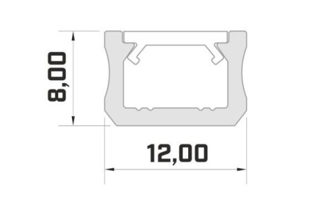 Profil aluminiowy do taśm LED - zewnętrzny typ X LUMINES - srebrny - 1 metr Profil aluminiowy do taśm LED - zewnętrzny typ X LUMINES - srebrny - 1 metr