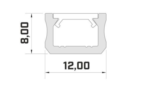 Profil aluminiowy do taśm LED - zewnętrzny typ X LUMINES - surowy - 1 metr Profil aluminiowy do taśm LED - zewnętrzny typ X LUMINES - surowy - 1 metr