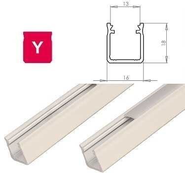 Profil aluminiowy do taśm LED - zewnętrzny typ Y LUMINES - biały - 1 metr Profil aluminiowy do taśm LED - zewnętrzny typ Y LUMINES - biały - 1 metr