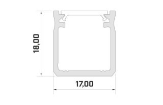 Profil aluminiowy do taśm LED - zewnętrzny typ Y LUMINES - srebrny - 2 metry