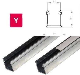 Profil aluminiowy do taśm LED - zewnętrzny typ Y LUMINES - surowy - 1 metr