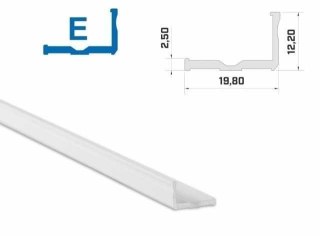 Profil aluminiowy napowierzchniowy LUMINES typ E do taśm LED - biały - 1 metr