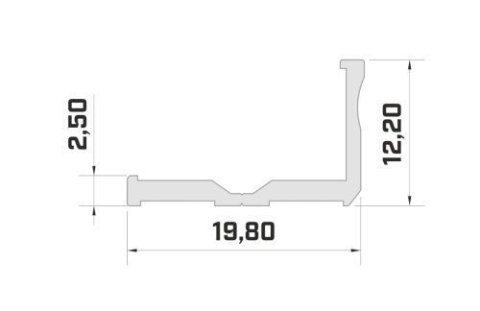 Profil aluminiowy napowierzchniowy LUMINES typ E do taśm LED - srebrny - 2 metry Profil aluminiowy napowierzchniowy LUMINES typ E do taśm LED - srebrny - 2 metry