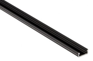 Profil aluminiowy napowierzchniowy do taśm LED LUMINES typ D - czarny - 2 metry