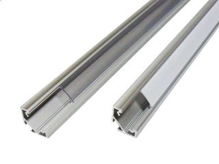 Profil aluminiowy narożnikowy do taśm LED LUMINES typ C - srebrny - 1 metr