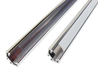 Profil aluminiowy narożnikowy do taśm LED LUMINES typ C - surowy - 1 metr