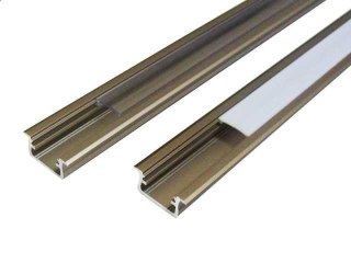 Profil aluminiowy wpuszczany do taśm LED LUMINES - inox - 1 metr