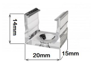 Uchwyt do Profila Aluminiowego Typ A Transparentny Basic