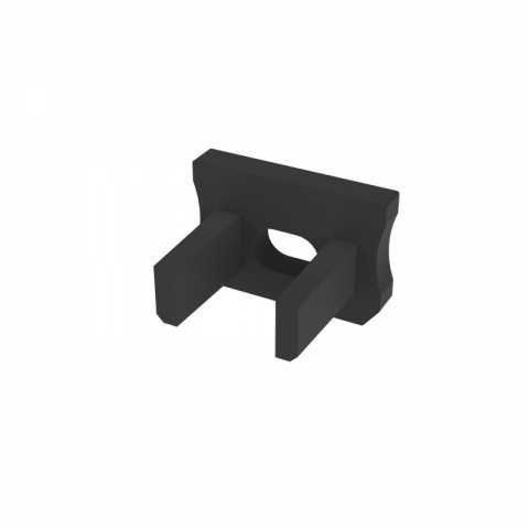 Zaślepka do profili aluminiowych typ X - Czarna Slim z otworem Zaślepka do profili aluminiowych typ X - Czarna Slim z otworem