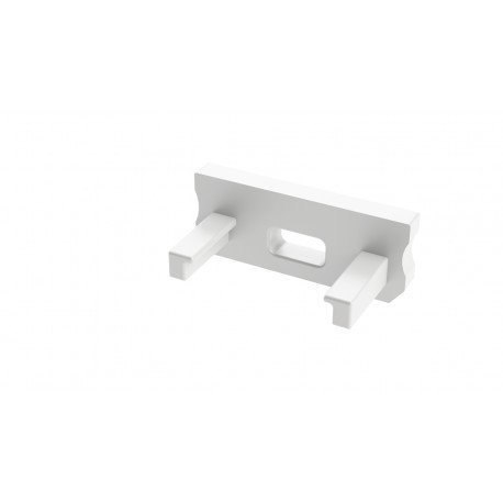 Zaślepka do profili aluminiowych typ D - Biała Basic z otworem Zaślepka do profili aluminiowych typ D - Biała Basic z otworem