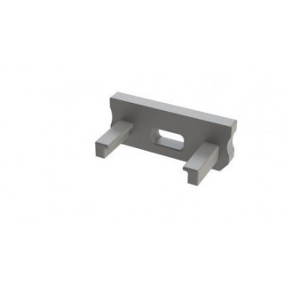 Zaślepka do profili aluminiowych typ D - Szara Basic z otworem