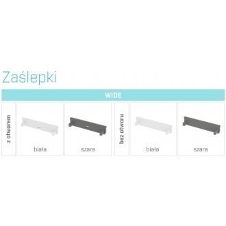 Zaślepka do profili aluminiowych typ Solis - Biała Wide z otworem Zaślepka do profili aluminiowych typ Solis - Biała Wide z otworem