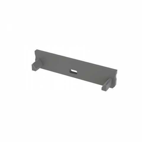 Zaślepka do profili aluminiowych typ Solis - Szara Wide z otworem Zaślepka do profili aluminiowych typ Solis - Szara Wide z otworem