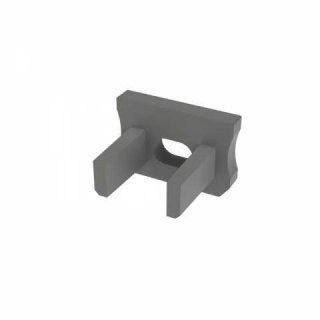 Zaślepka do profili aluminiowych typ X - Szara Slim z otworem