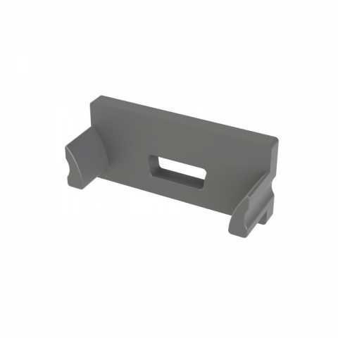 Zaślepka do profili aluminiowych typ Terra - Szara z otworem Zaślepka do profili aluminiowych typ Terra - Szara z otworem