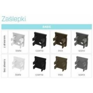 Zaślepka do profili aluminiowych typ Y - Biała Basic z otworem