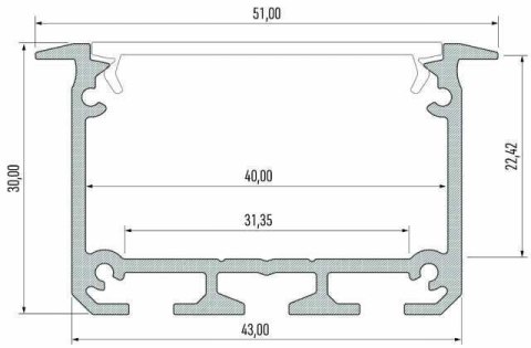 Profil LED aluminiowy Czarny - LUMINES Typ Inso 2m Profil LED aluminiowy Czarny - LUMINES Typ Inso 2m