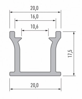 Profil LED aluminiowy RUNO srebrny - 2m