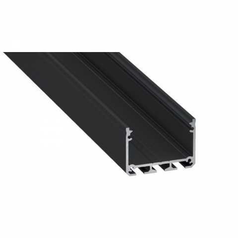 Profil LED nawierzchniowy LUMINES Typ Iledo - Czarny 2m Profil LED nawierzchniowy LUMINES Typ Iledo - Czarny 2m