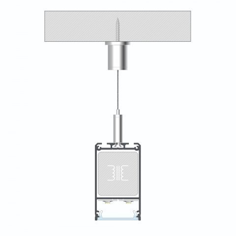 Profil LED nawierzchniowy Lumines CLARO - Srebrny 1m Profil LED nawierzchniowy Lumines CLARO - Srebrny 1m