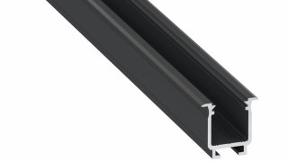 Profil LED wpuszczany Lumines typ W czarny - 2 m