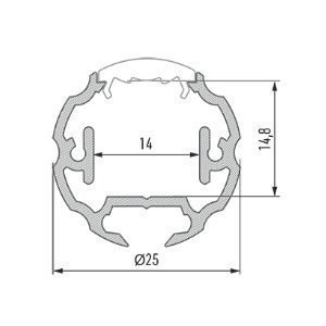 Profil aluminiowy do taśm LED COSMO - surowy - 1 metr
