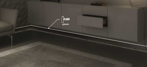 Profil aluminiowy do taśm LED - FLARO - srebrny anodowany - 1 metr Profil aluminiowy do taśm LED - FLARO - srebrny anodowany - 1 metr
