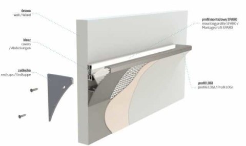 Profil aluminiowy do taśm LED - LOGI - srebrny anodowany - 1 metr Profil aluminiowy do taśm LED - LOGI - srebrny anodowany - 1 metr