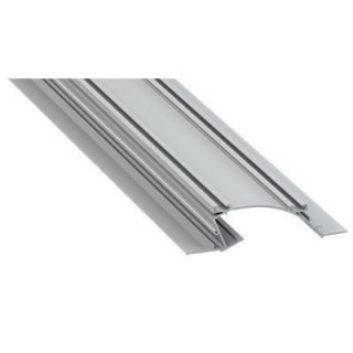 Profil aluminiowy do taśm LED - PERO - srebrny anodowany - 2 metry