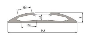 Profil aluminiowy do taśm LED RETO - surowy - 1 metr
