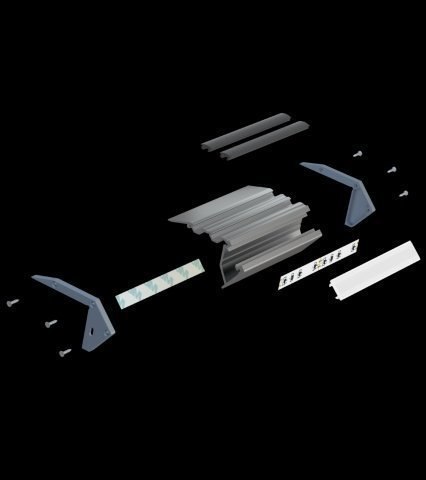 Profil aluminiowy do taśm LED - SCALA - srebrny anodowany - 1 metr Profil aluminiowy do taśm LED - SCALA - srebrny anodowany - 1 metr