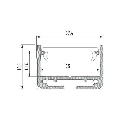 Profil aluminiowy do taśm LED - SILEDA - biały - 1 metr Profil aluminiowy do taśm LED - SILEDA - biały - 1 metr