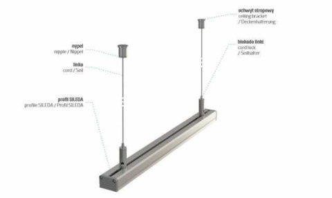 Profil aluminiowy do taśm LED - SILEDA - srebrny anodowany - 1 metr Profil aluminiowy do taśm LED - SILEDA - srebrny anodowany - 1 metr