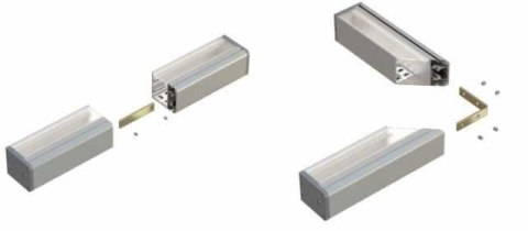 Profil aluminiowy do taśm LED - UNICO - srebrny anodowany - 1 metr Profil aluminiowy do taśm LED - UNICO - srebrny anodowany - 1 metr